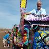 Cadillac Ranch, Amarillo, TX - They will never rust.  The paint is over an inch thick.  Bring your own spray paint but please take your empties with you.